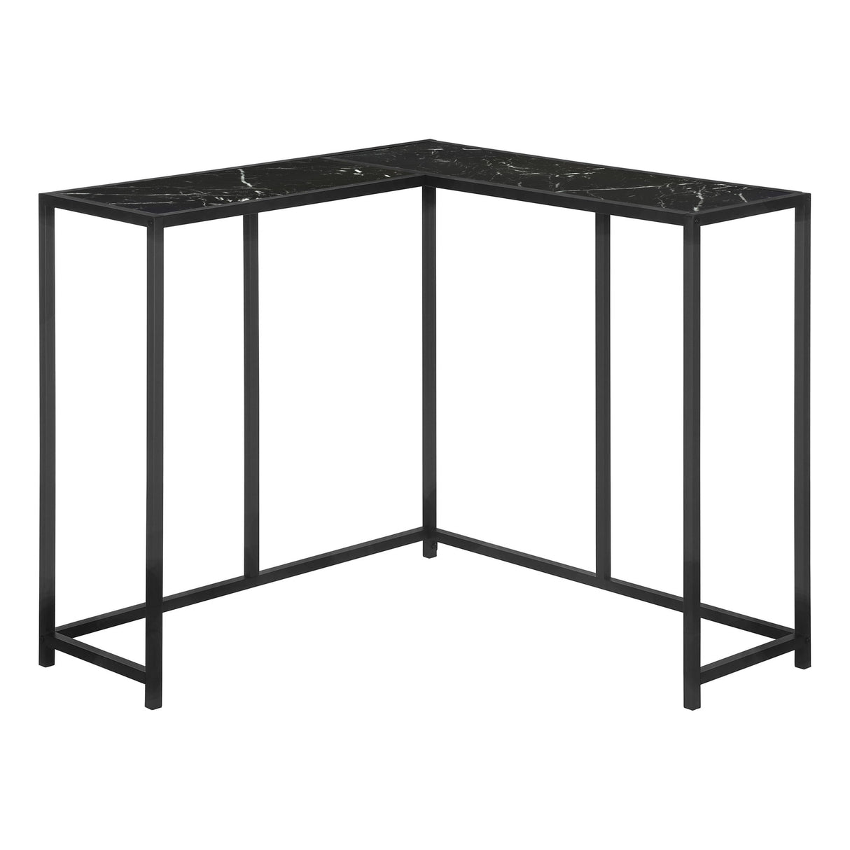 Corner Accent Console Table For Entryway, Unique L-Shaped Design
