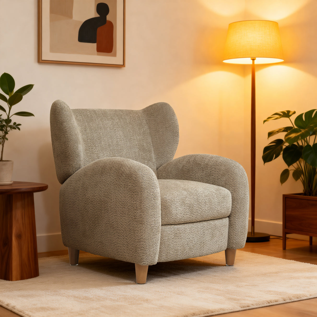 Nordic Chenille Fabric Multifunctional Chair