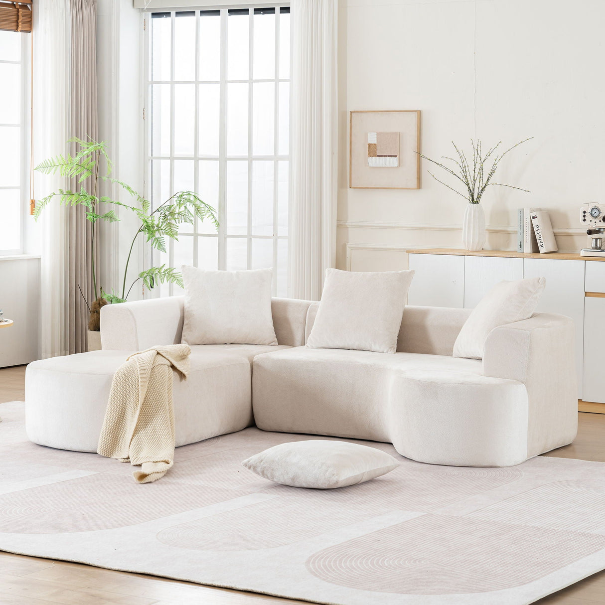 Modular Sectional Sofa With L Shape Chaise With Deep Seat