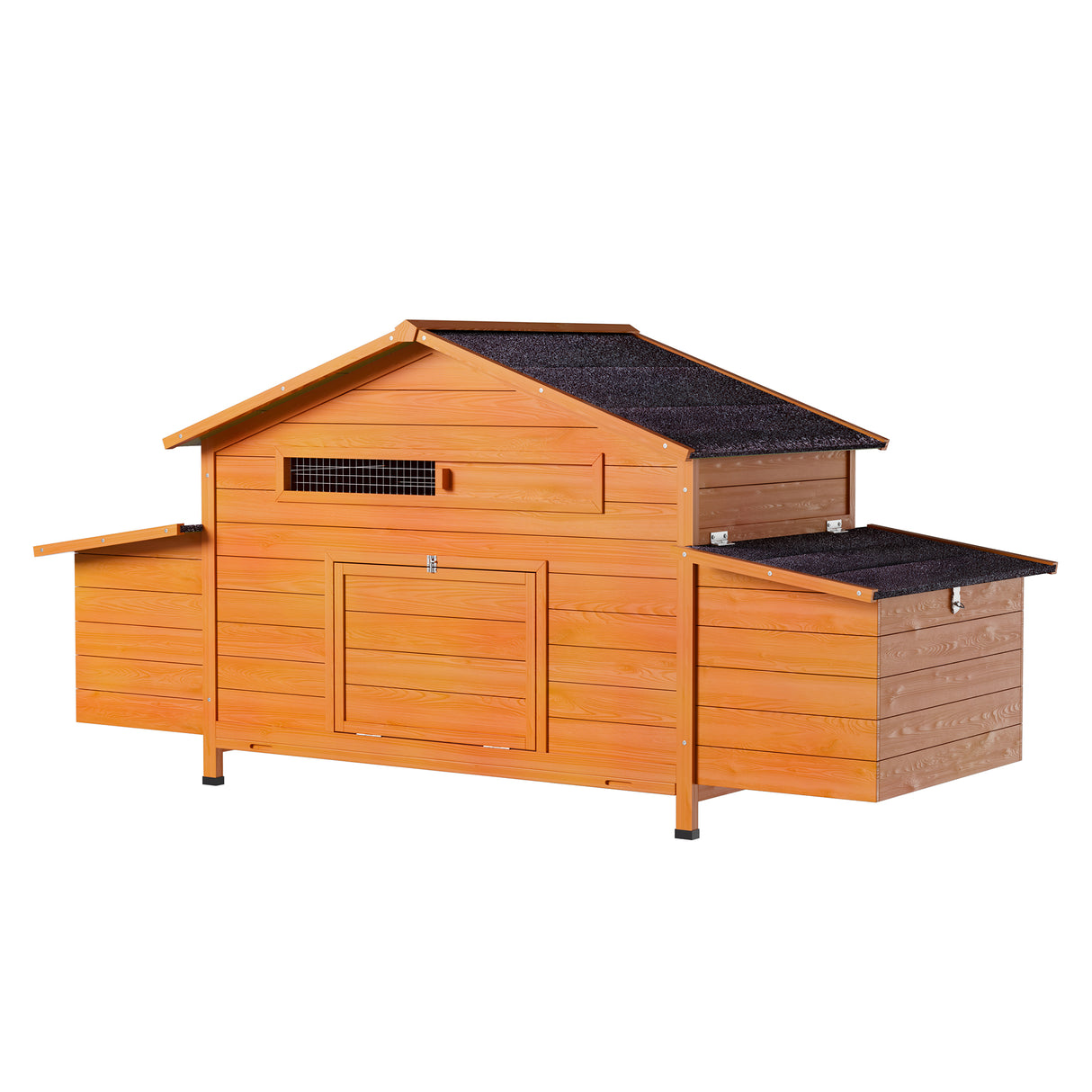 Large Wooden Chicken Coop with Nesting Box and Ventilated Hen House