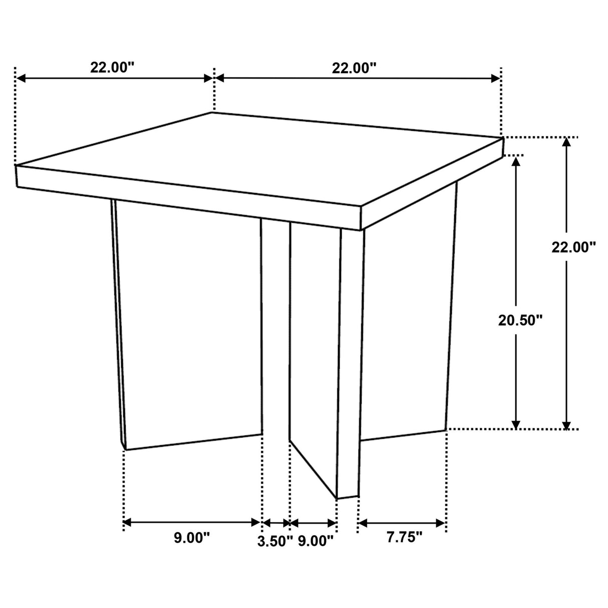 Neskowin - 2 Piece And End Table Set With Geometric Panels - Brown
