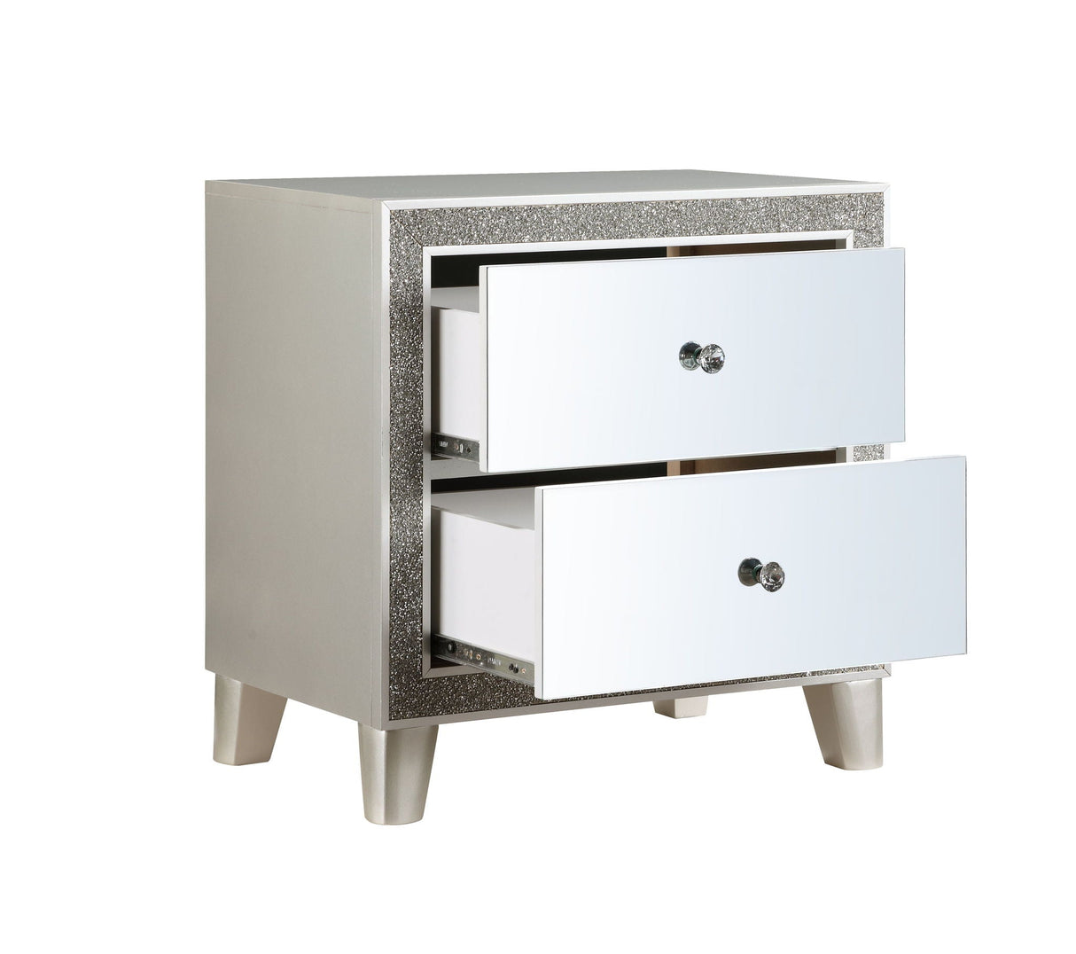 Sliverfluff - Mirrored Nightstand - Champagne - Best Buy Furniture