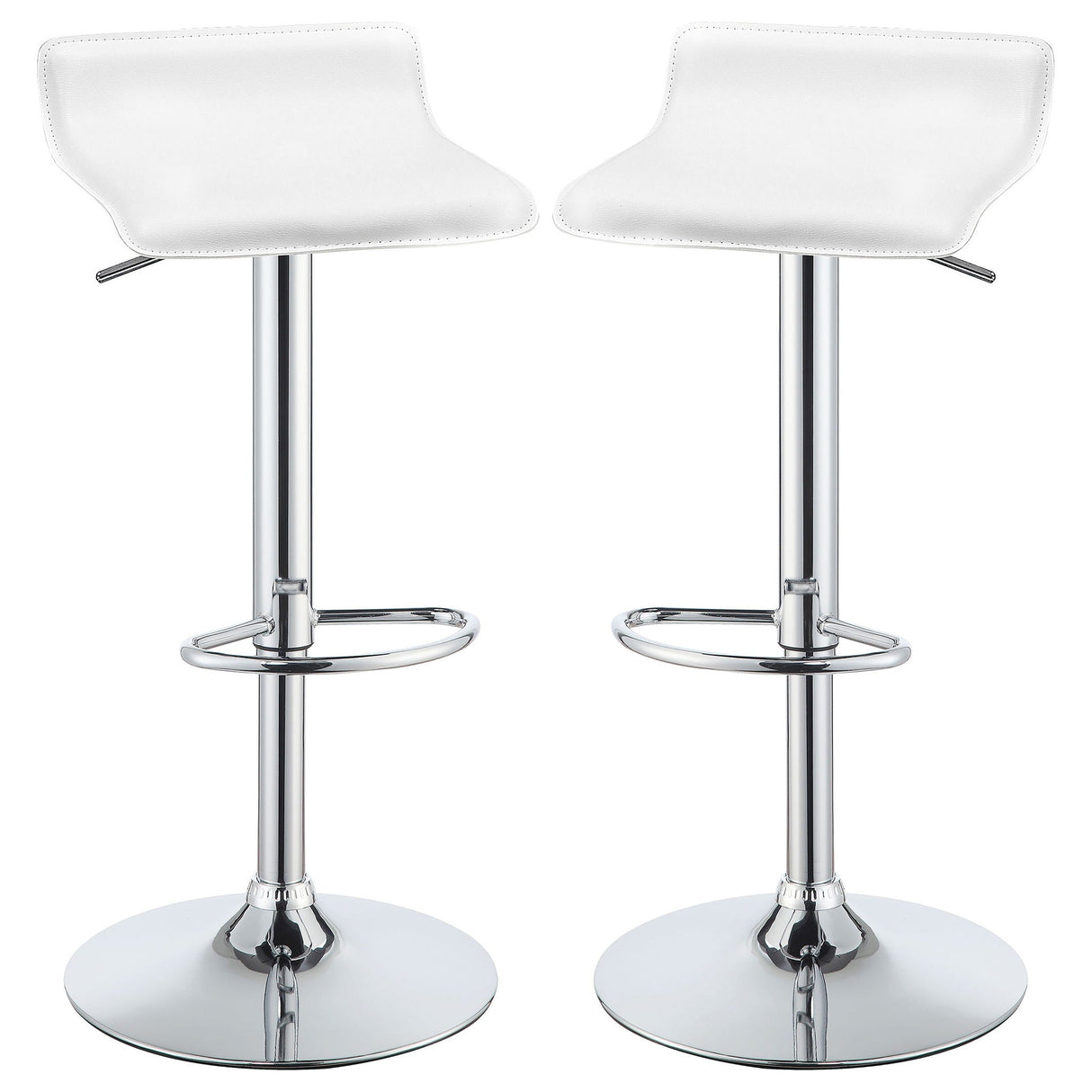 Bidwell - Adjustable Bar Stool (Set of 2) - White