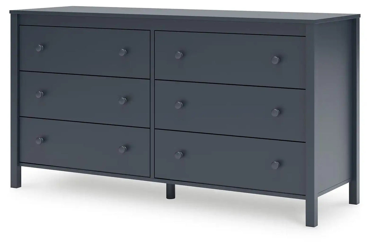 Simmenfort - Six Drawer Dresser - Navy Blue - Best Buy Furniture