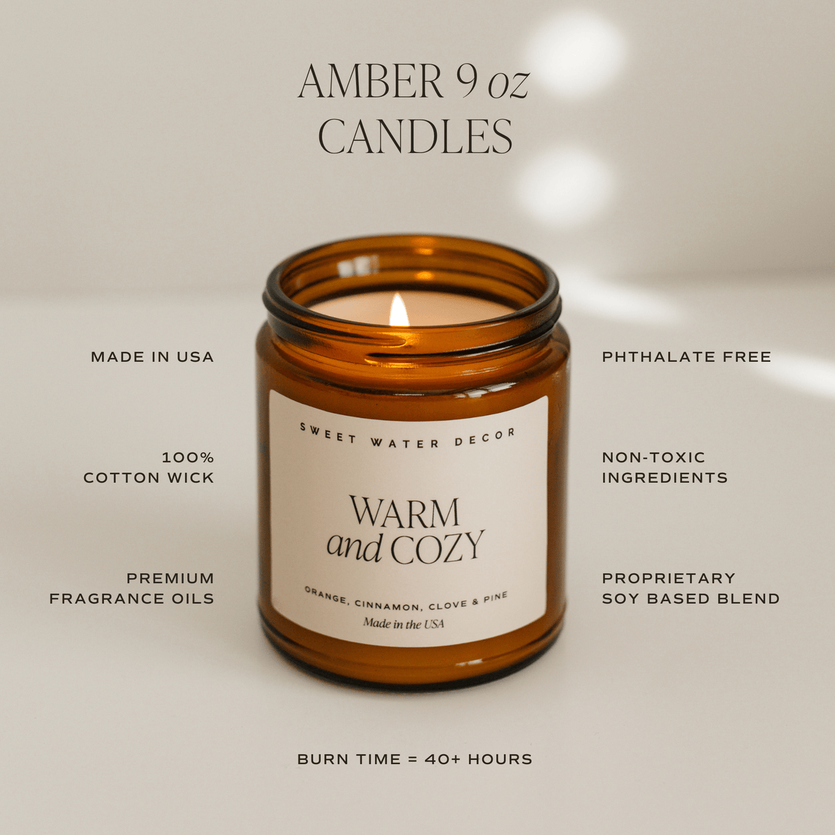Pumpkin Spice Soy Candle | 9oz. Amber Jar