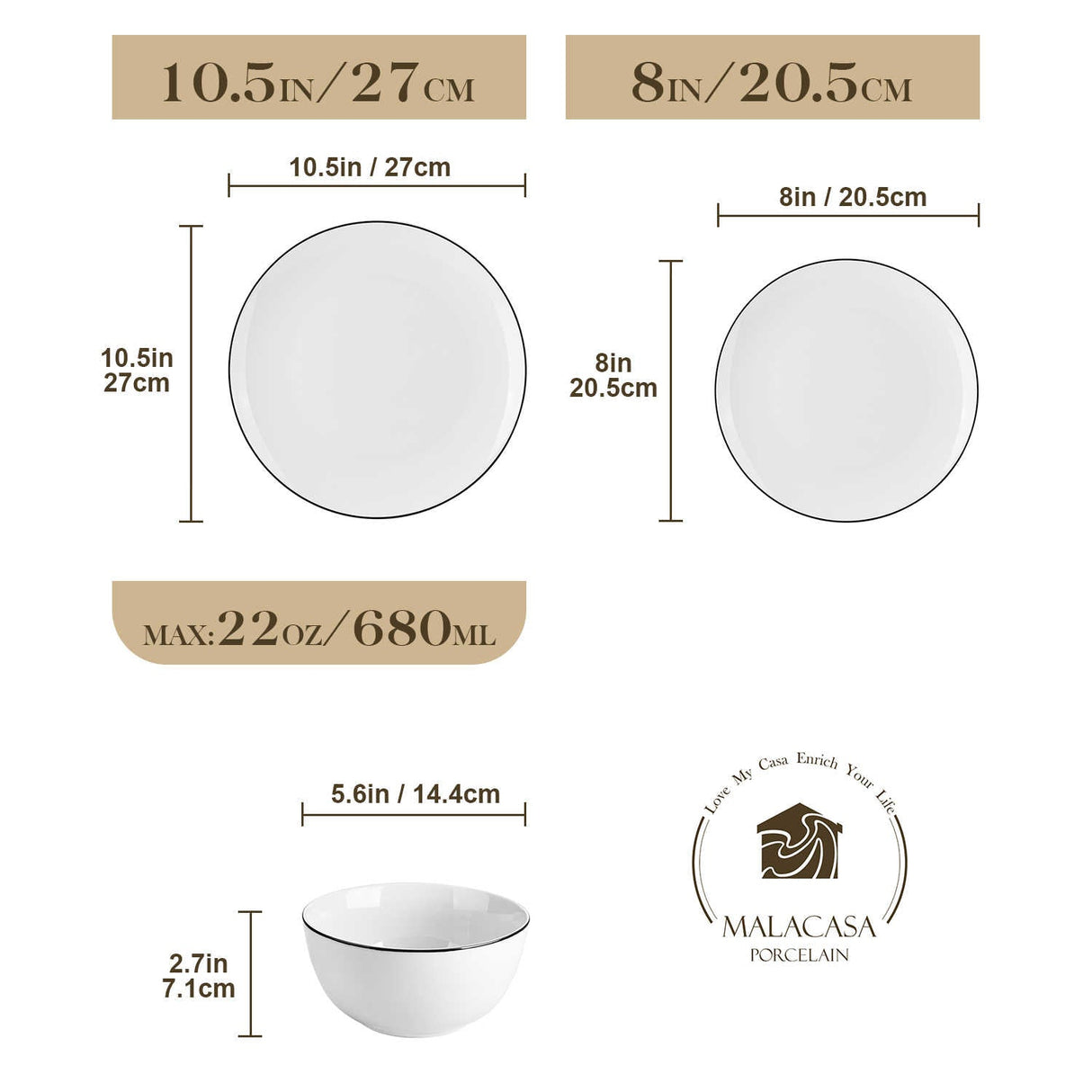 Amelia 12 Piece Dinnerware Set
