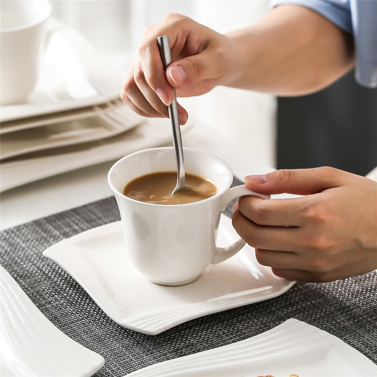 Amparo Marble Grey 30 Piece Dinnerware Set