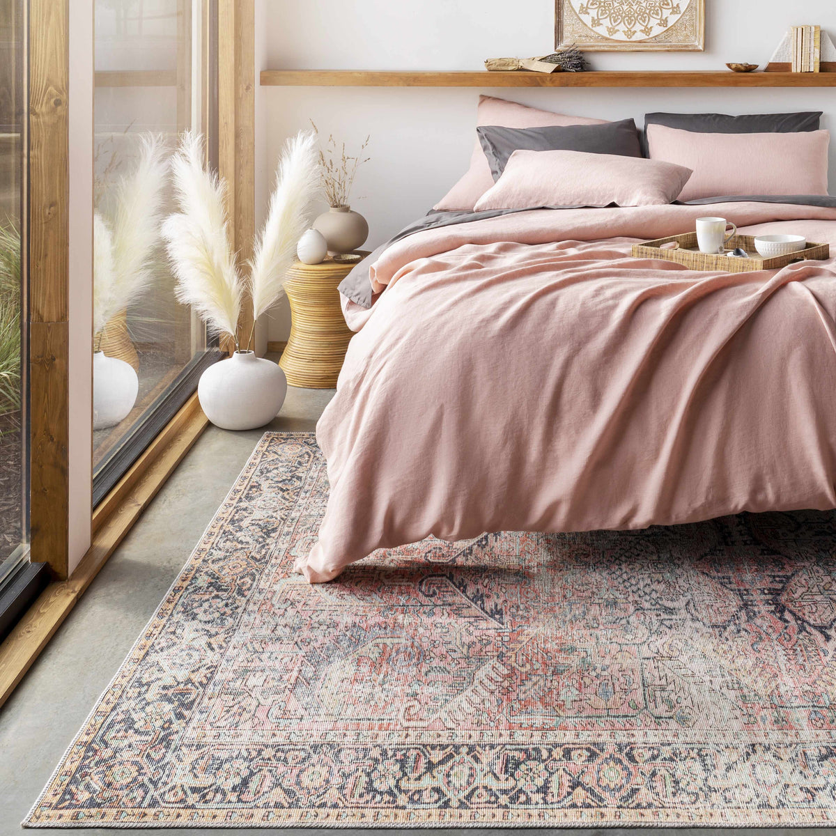 Boutique Rugs Rust Anahawan Distressed Washable Area Rug - view 6