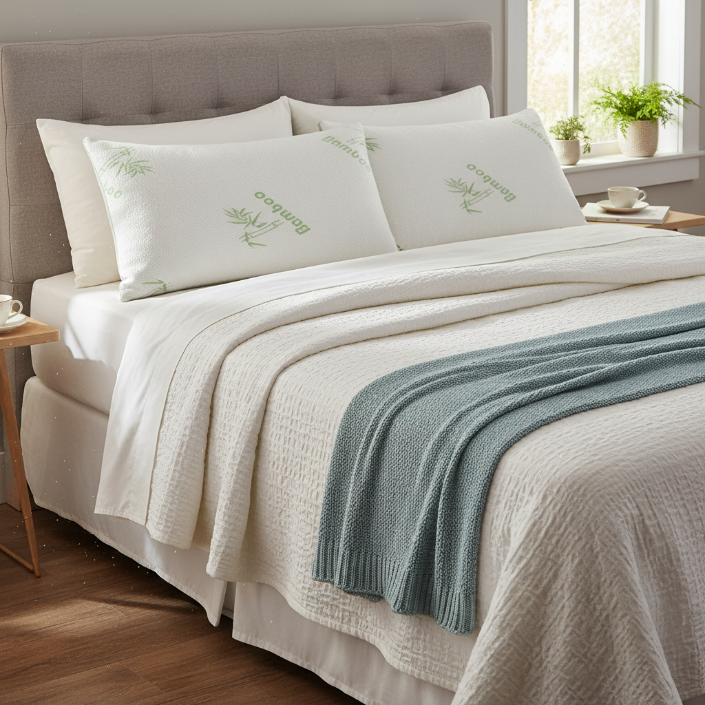 Bamboo Memory Foam Pillows (1 or 2 Pack)