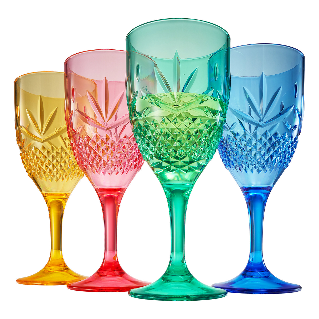 Onix Acrylic Crystal, Stemmed Wine Glassware, Set of 4