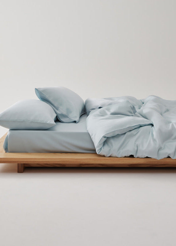 Adeline Pastel Silky Cooling TENCEL™ Bedding Set / White