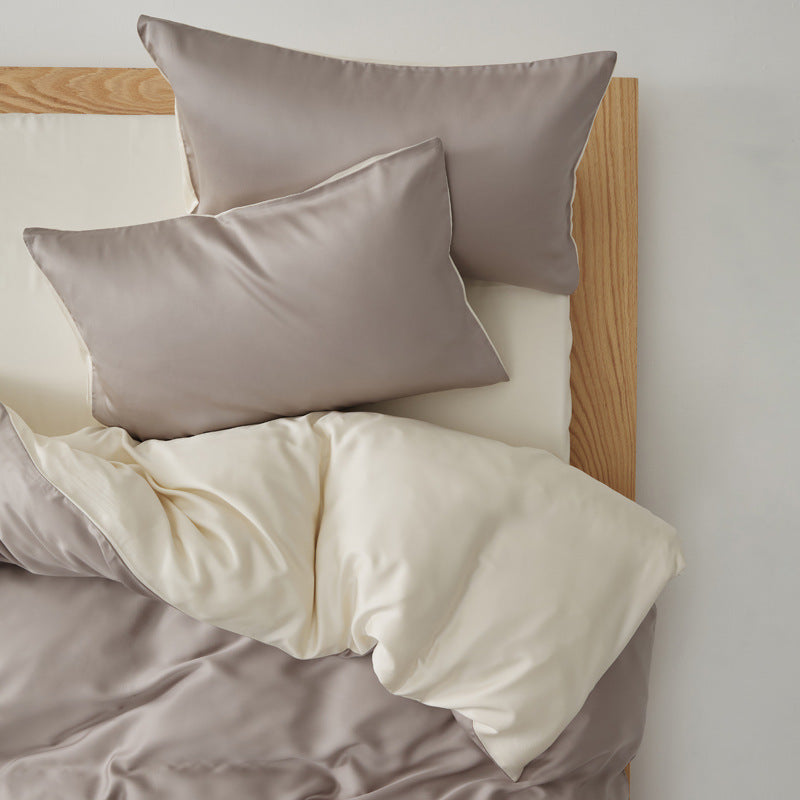 Adeline Pastel Silky Cooling TENCEL™ Bedding Set / White