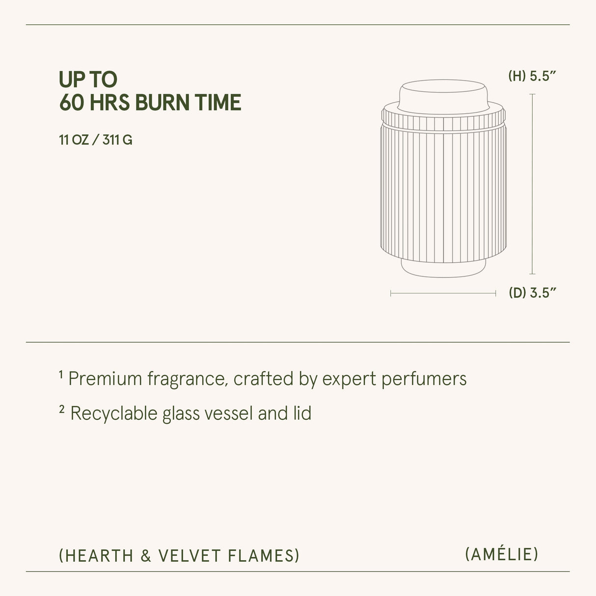 Amélie – Hearth & Velvet Flames 11oz Candle