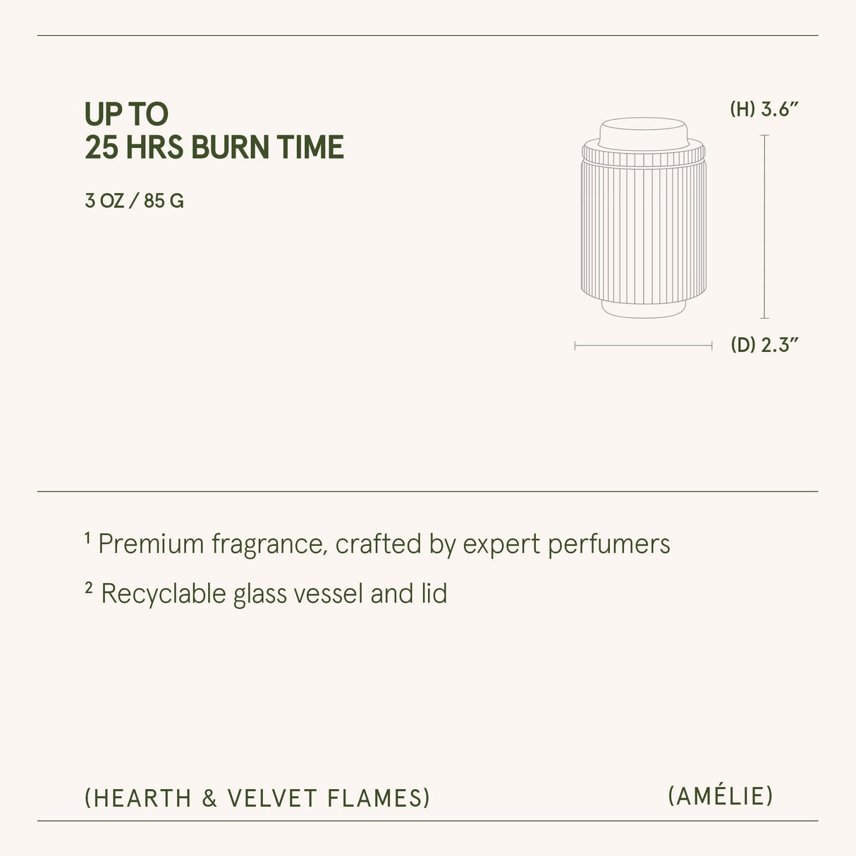 Amélie – Hearth & Velvet Flames 3oz Candle