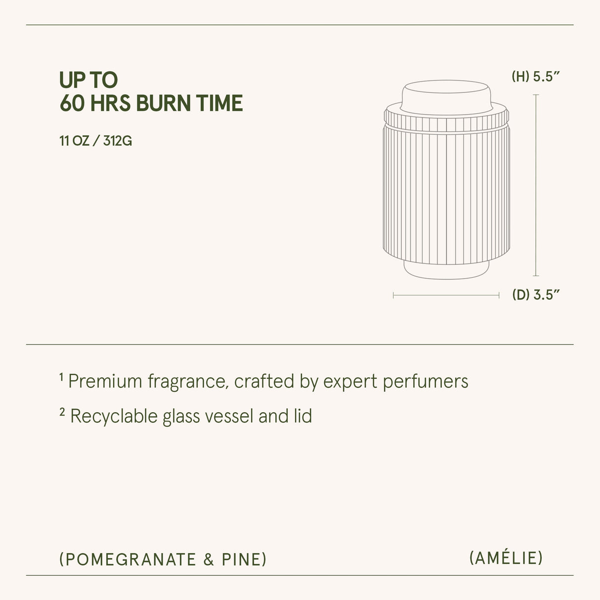 Amélie – Pomegranate & Pine Candle