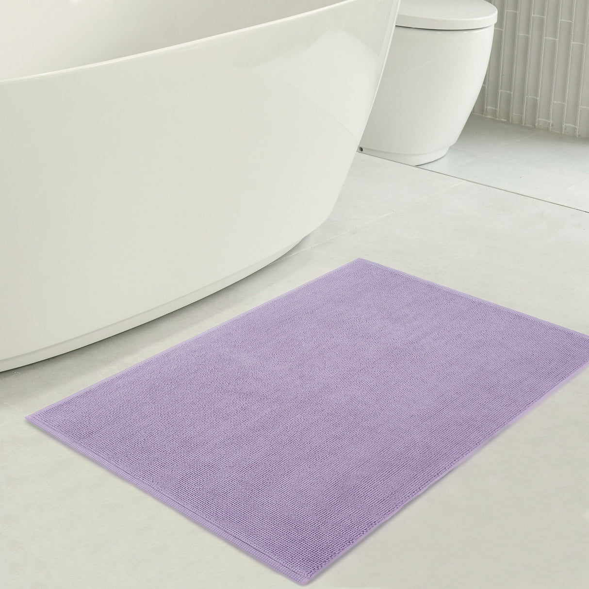 American Soft Linen 100% Cotton Bath Mat Rugs, 17x24 inches with Silicone Backing, Soft Absorbent Grip-Enhanced Bath Mats for Bathroom