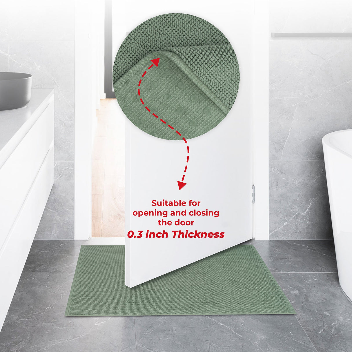 American Soft Linen 100% Cotton Bath Mat Rugs, 17x24 inches with Silicone Backing, Soft Absorbent Grip-Enhanced Bath Mats for Bathroom