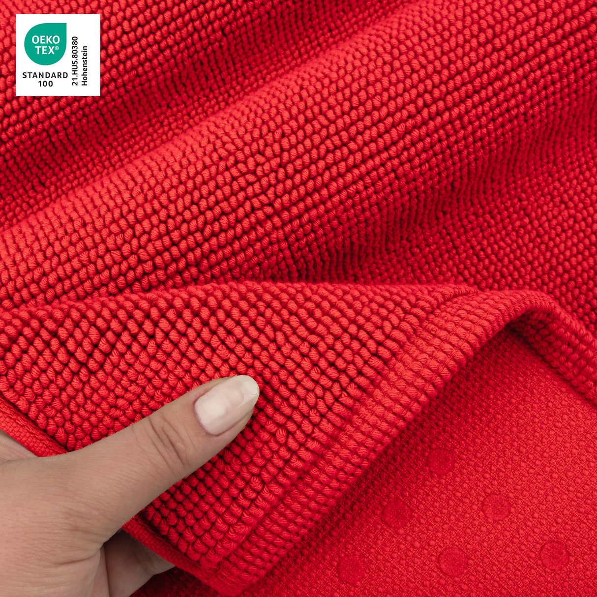 American Soft Linen 100% Cotton Bath Mat Rugs, 20x34 inches with Silicone Backing, Soft Absorbent Grip-Enhanced Bath Mats for Bathroom