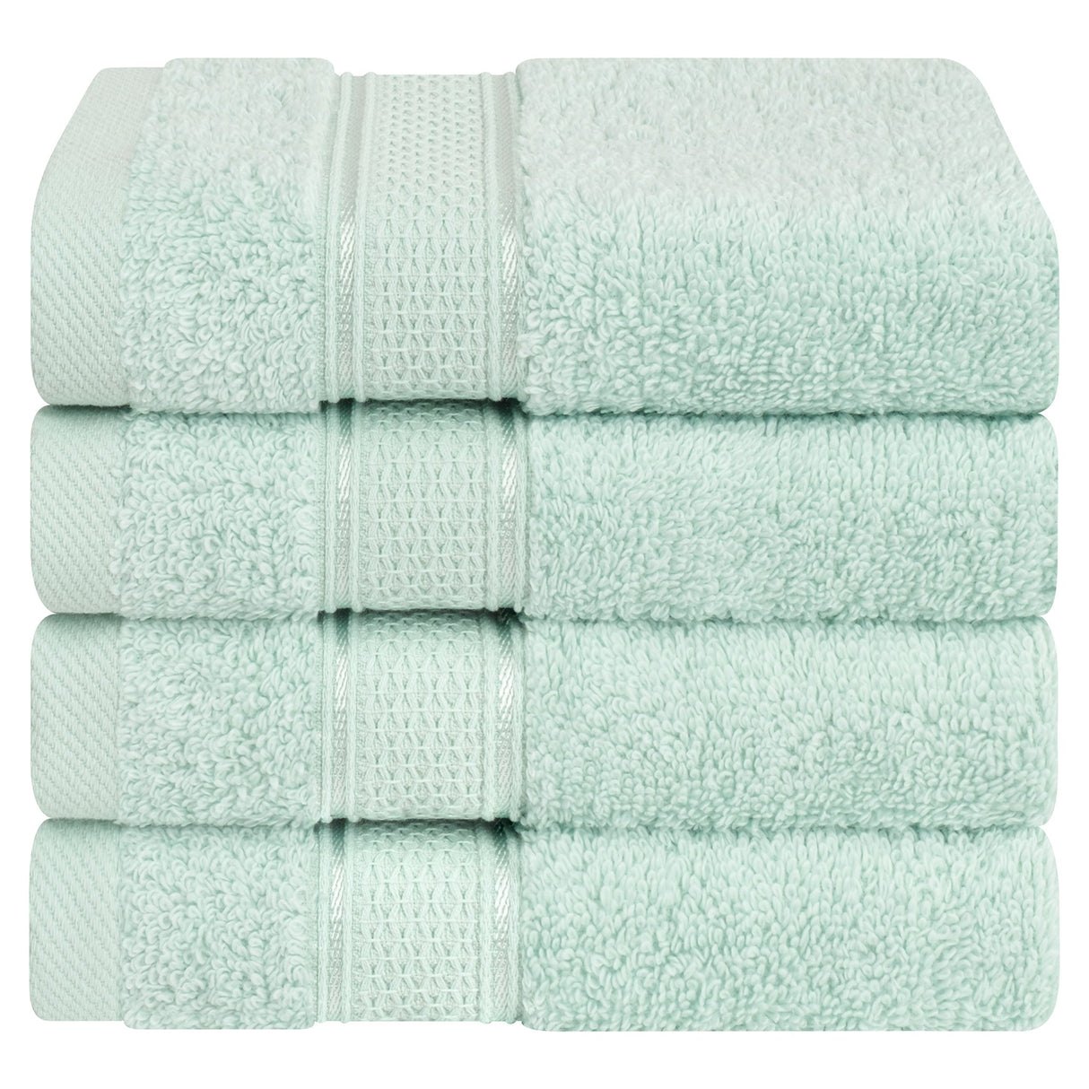 American Soft Linen 100% Cotton, Salem 4 Piece Washcloth Set for Bathroom and Kitchen