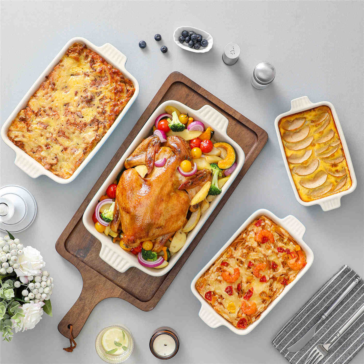 Bakeware Set Blue Baking Dishes
