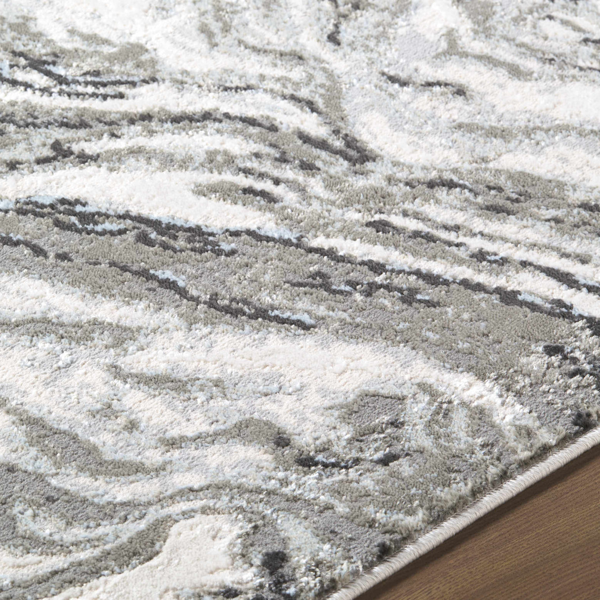 Brandi Gray Marble Area Rug