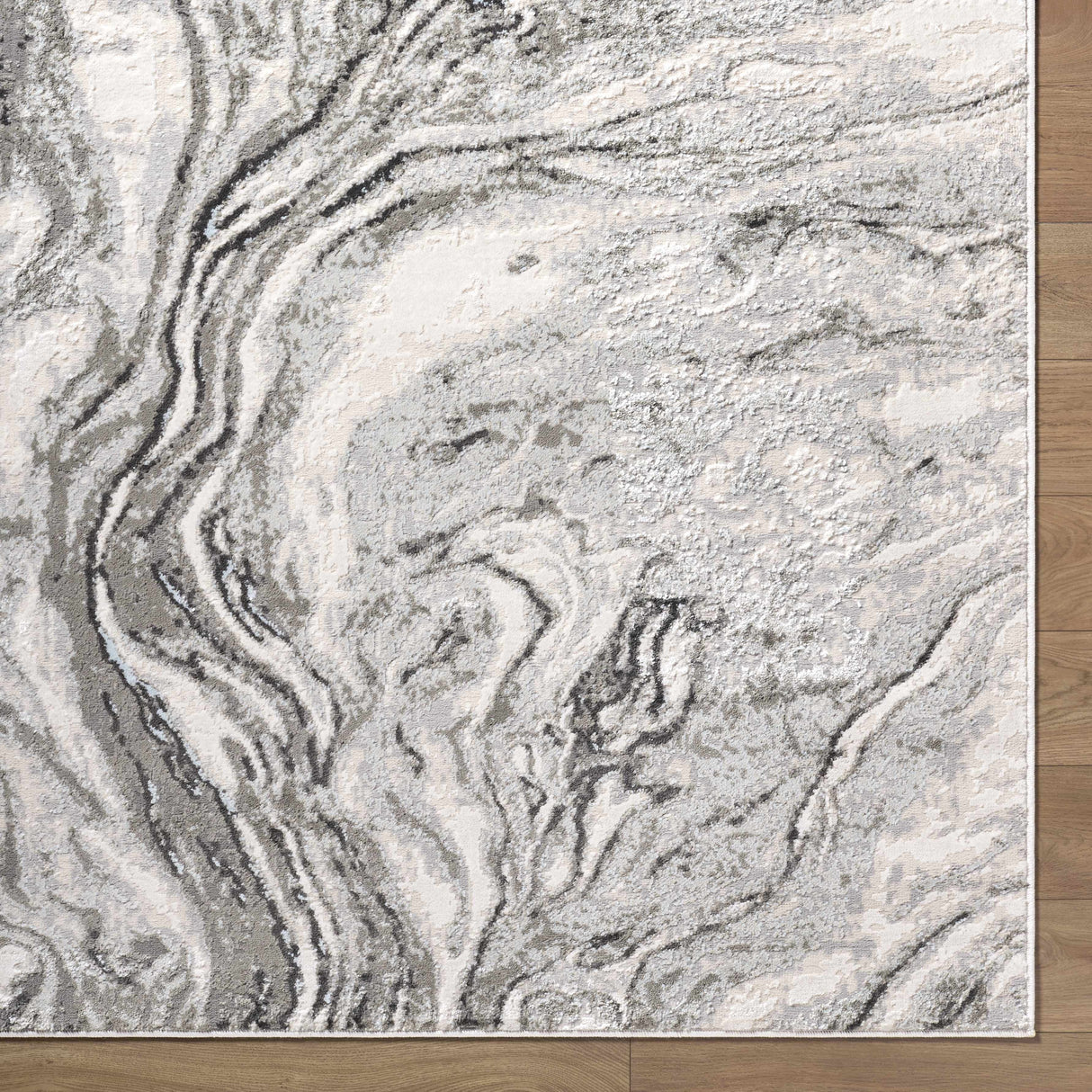 Brandi Gray Marble Area Rug
