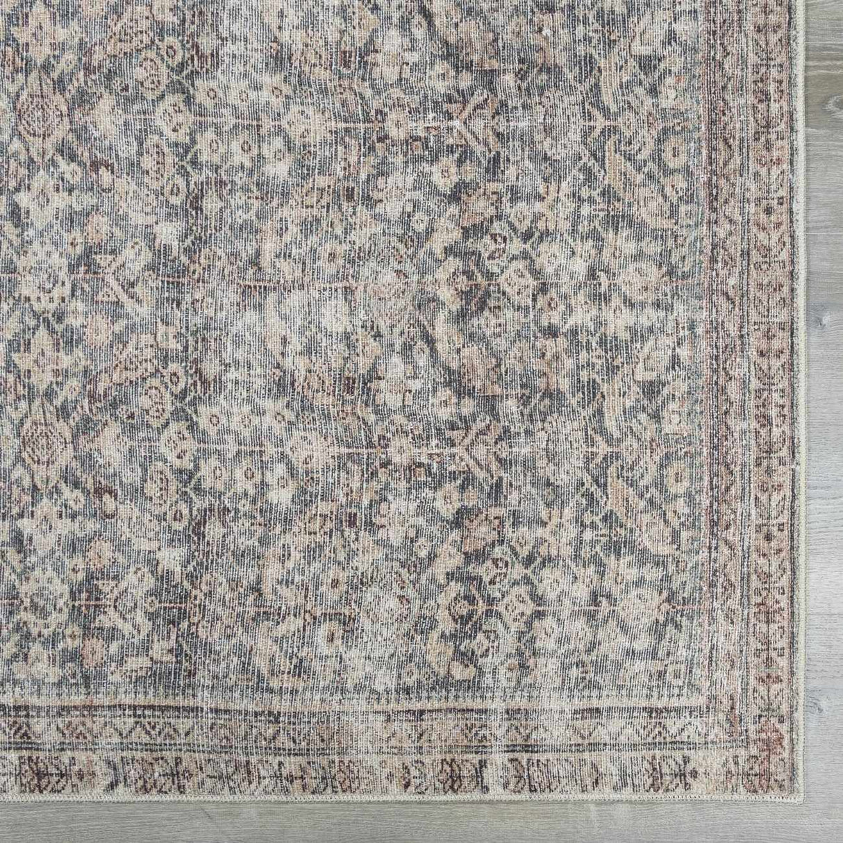 Collins Avenue III Vintage Damask Area Rug
