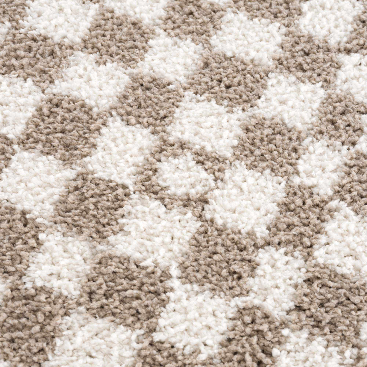 Boutique Rugs Kieu Taupe Checkered Shag Rug - view 14