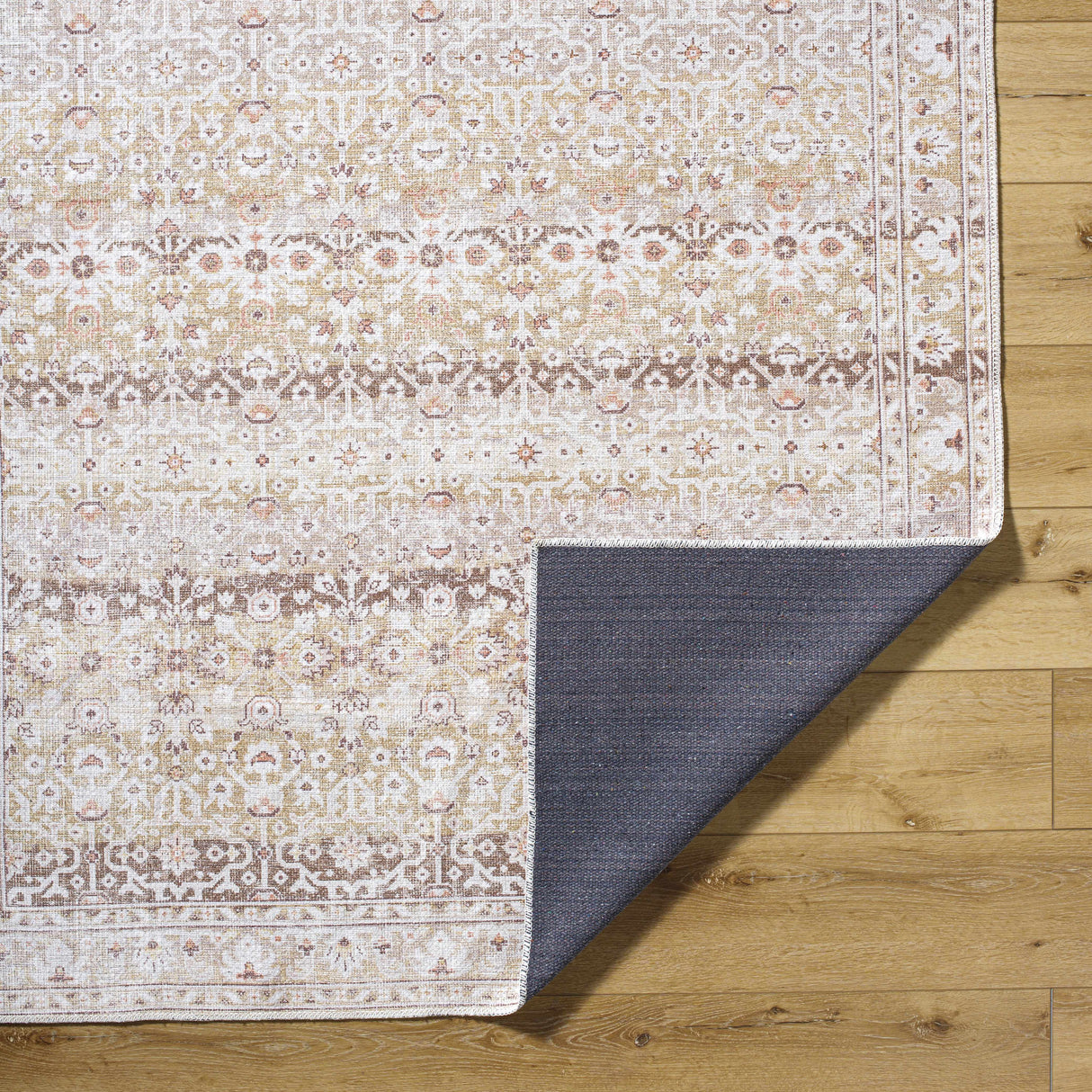 Bienna Vintage Flat Pile Washable Rug