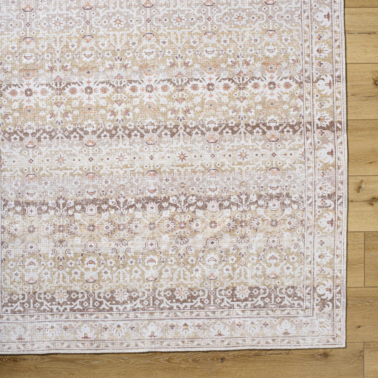 Bienna Vintage Flat Pile Washable Rug
