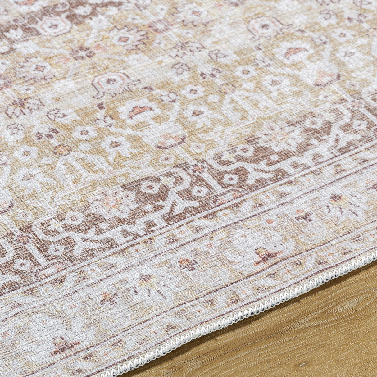 Bienna Vintage Flat Pile Washable Rug