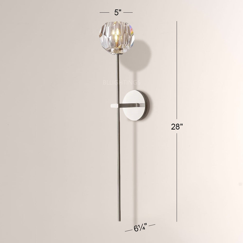 Luxury Crystal Wall Sconce Brass Bedroom Vanity Light