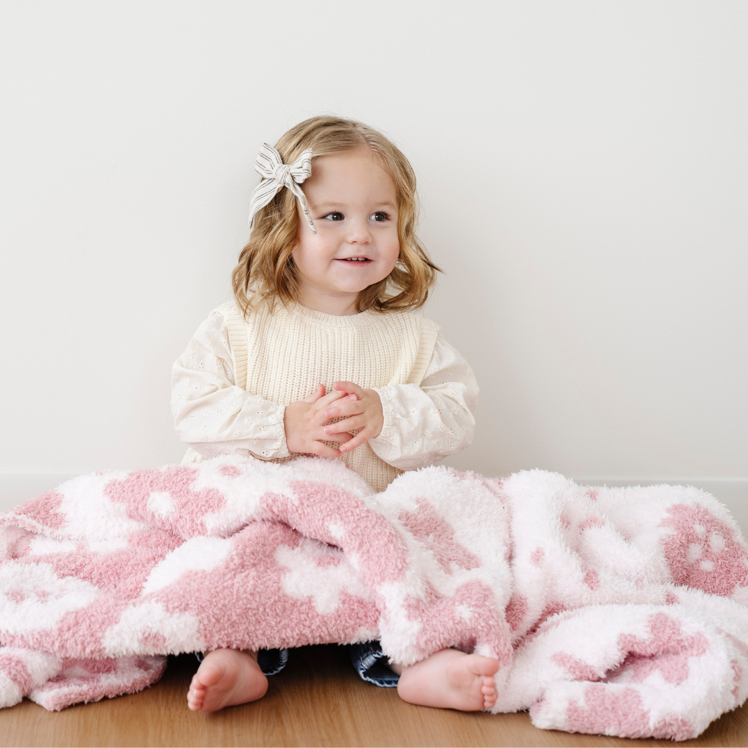 Saranoni DOUBLE-LAYER BAMBONI® TODDLER BLANKETS in Petal Double Layer