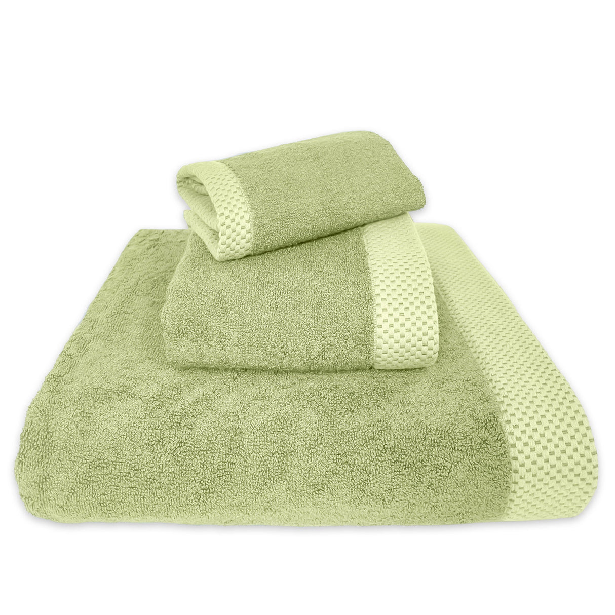 Bamboo Cotton Towel Set - Viscose from Bamboo + Cotton - 3pc - Sage