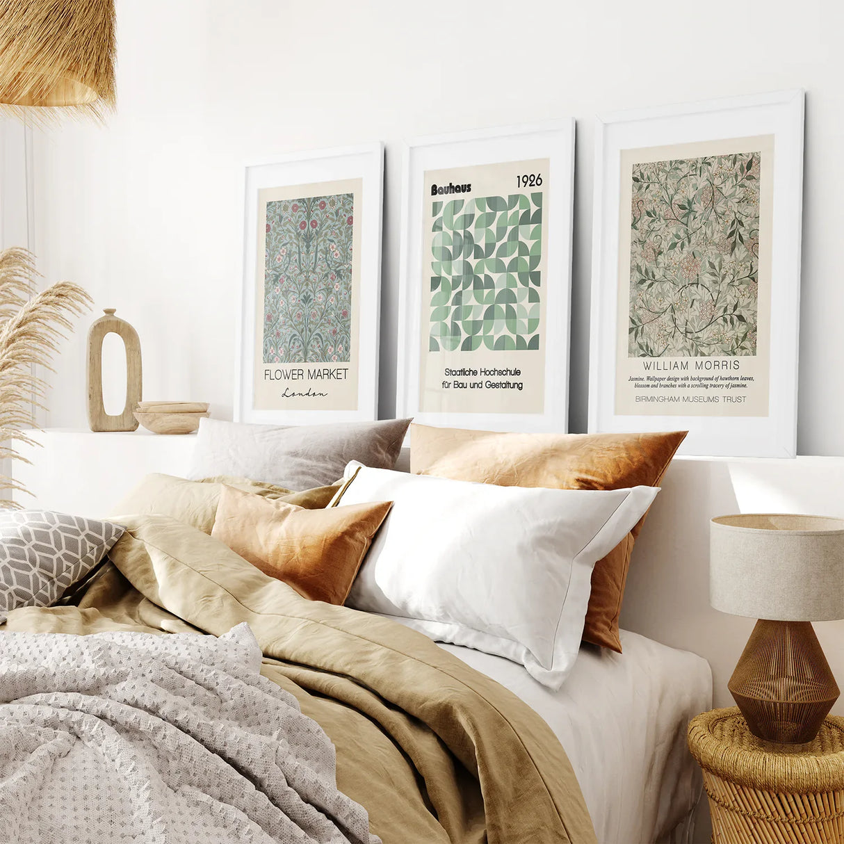 Botanical Neutral Wall Art Home Posters Set