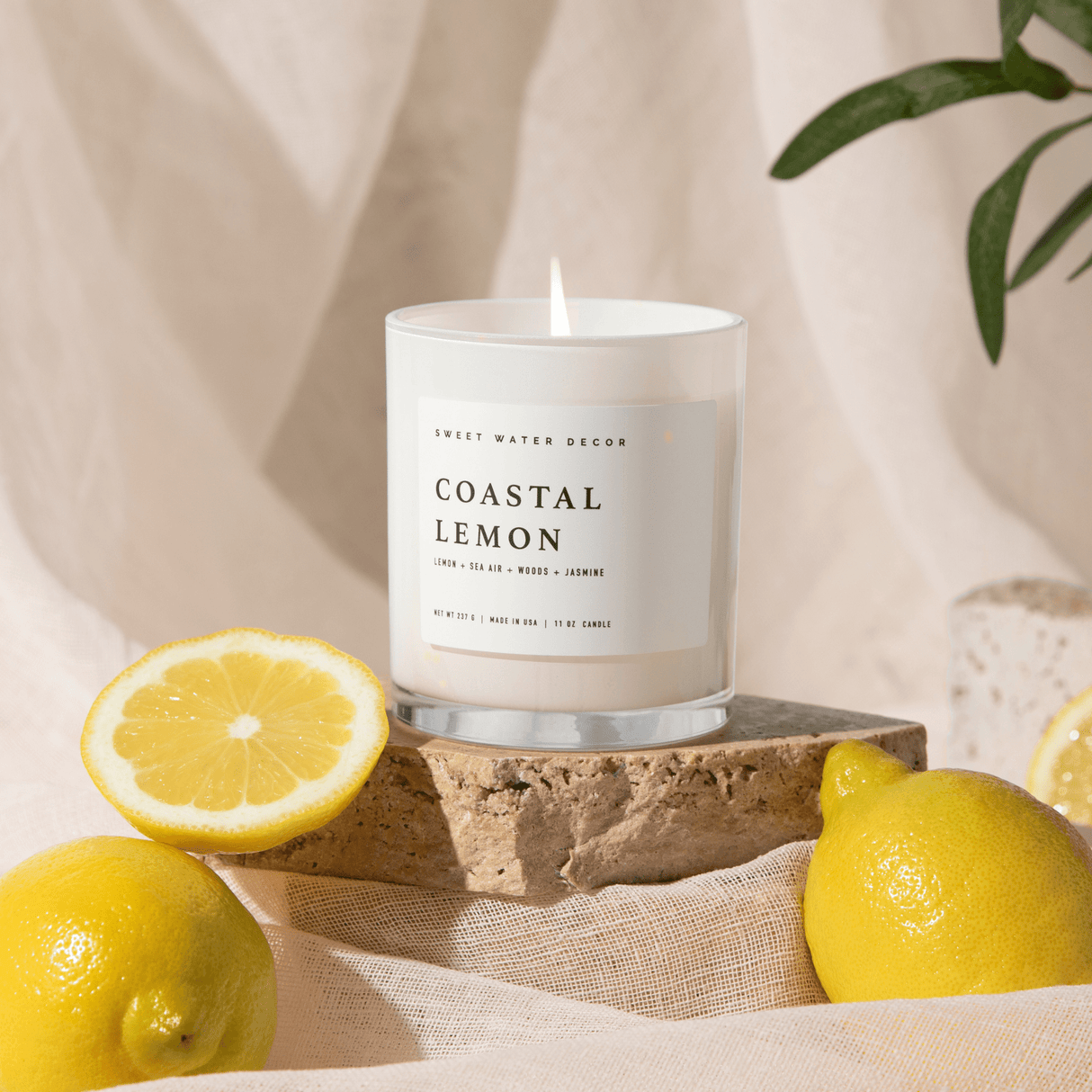 Sweet Water Decor Coastal Lemon Soy Candle - view 2