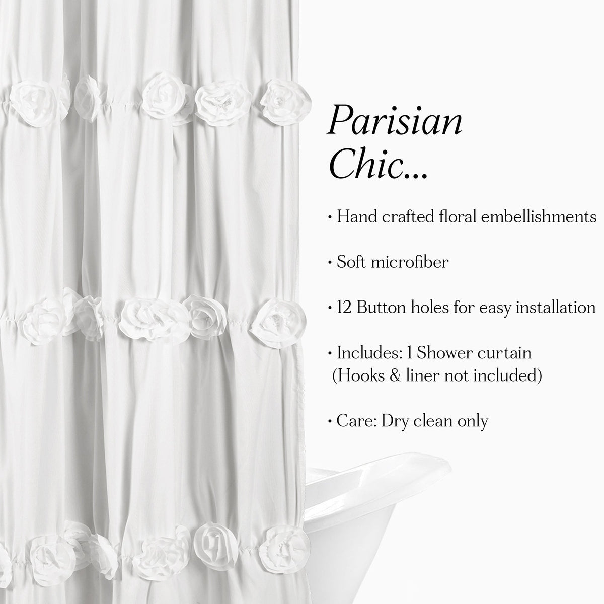 LushDecor Darla Shower Curtain - view 5