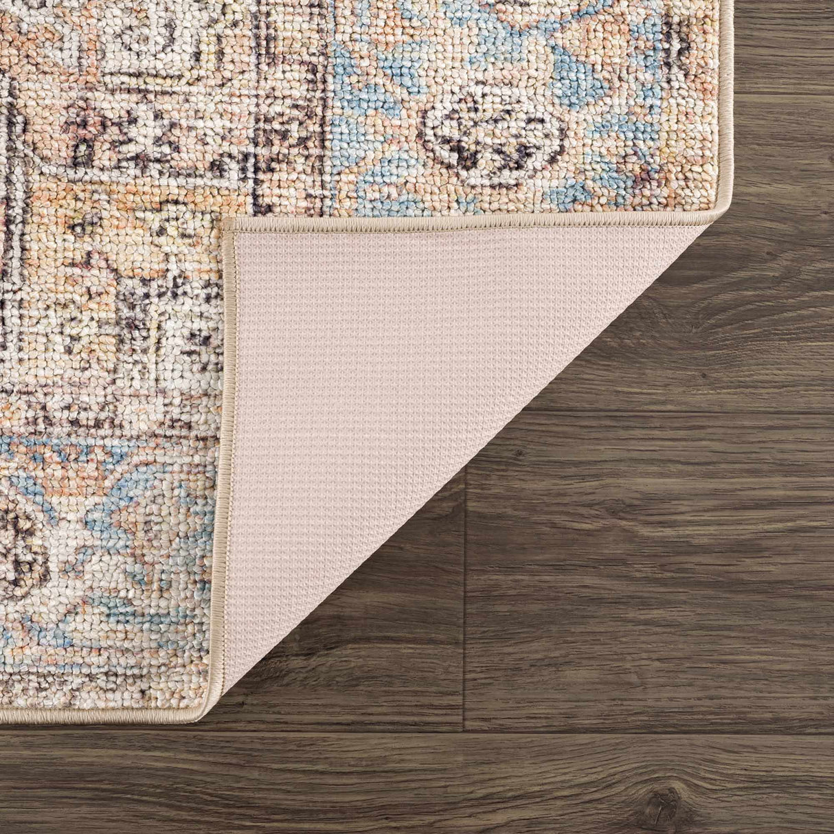 Beck Peach Washable Area Rug - Clearance