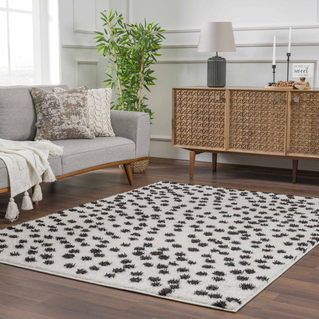Boutique Rugs Cansu Black & White Dotted Area Rug - view 15
