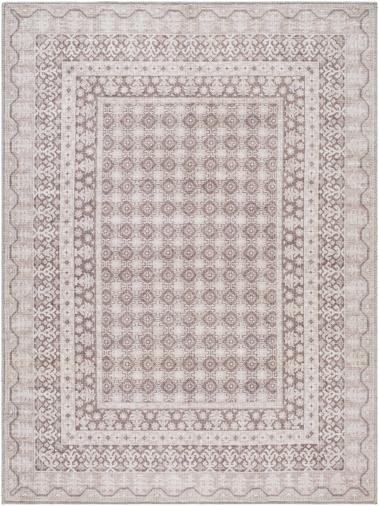 Rainier Light Brown Washable Rug | Our PNW Home X Livabliss