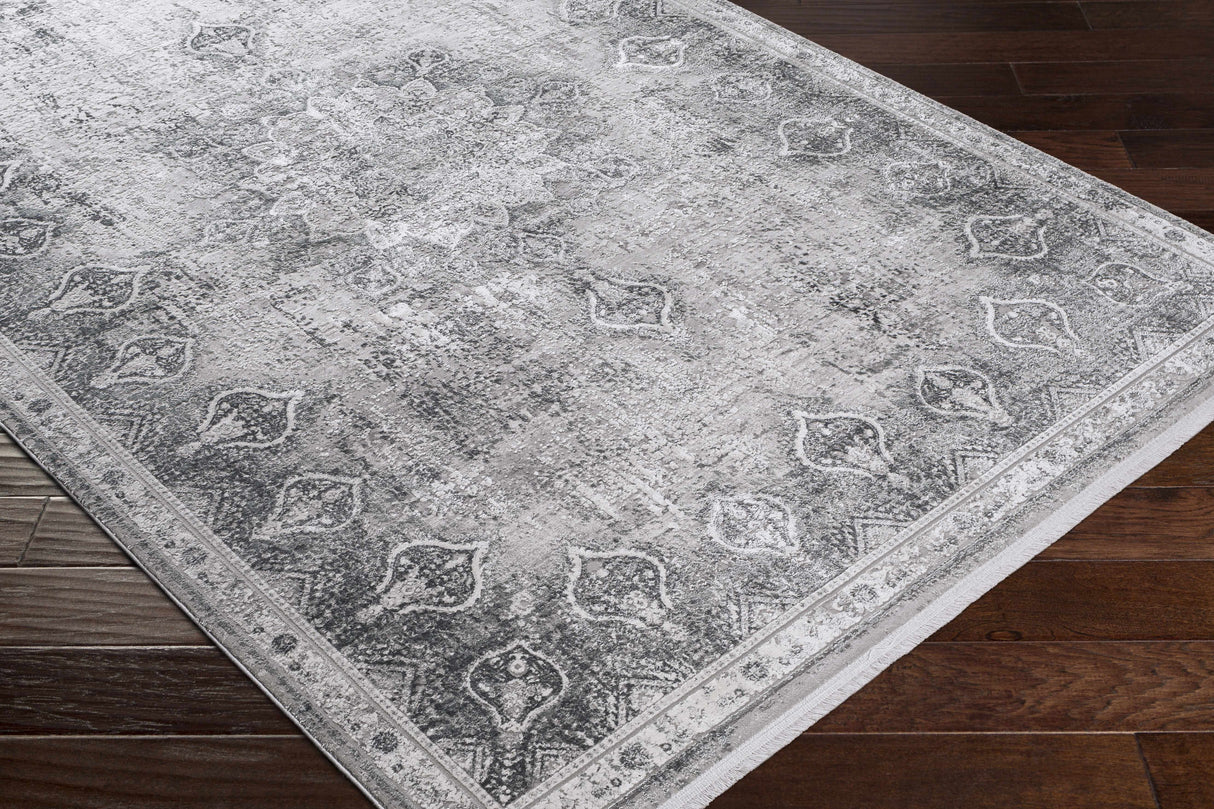 Chorlton Luxury Fringed Faux Silk Rug - Clearance