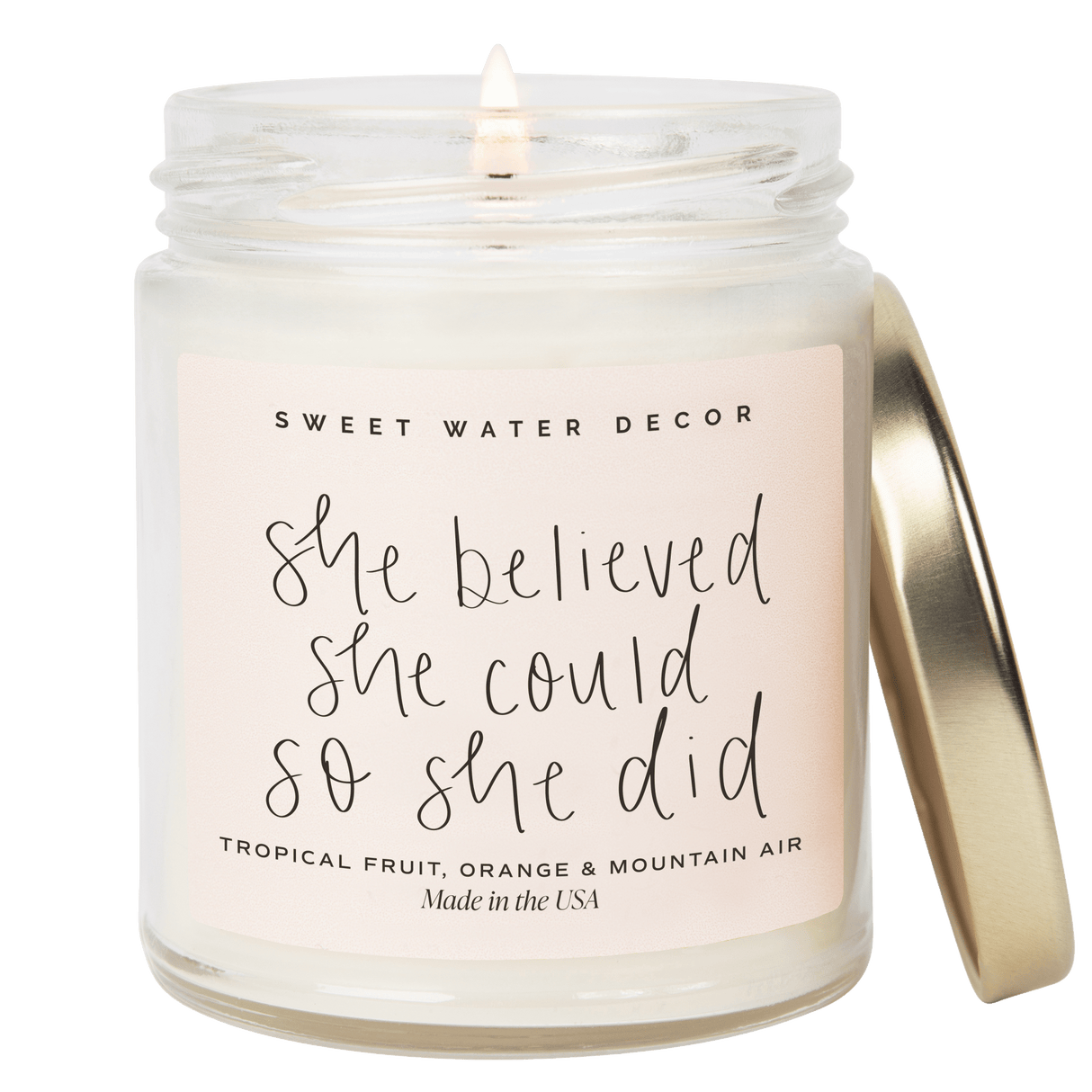 She Believed She Could So She Did Soy Candle - 9 oz Island Air