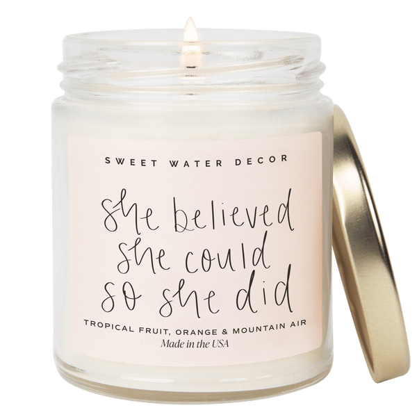 She Believed She Could So She Did Soy Candle - 9 oz Island Air