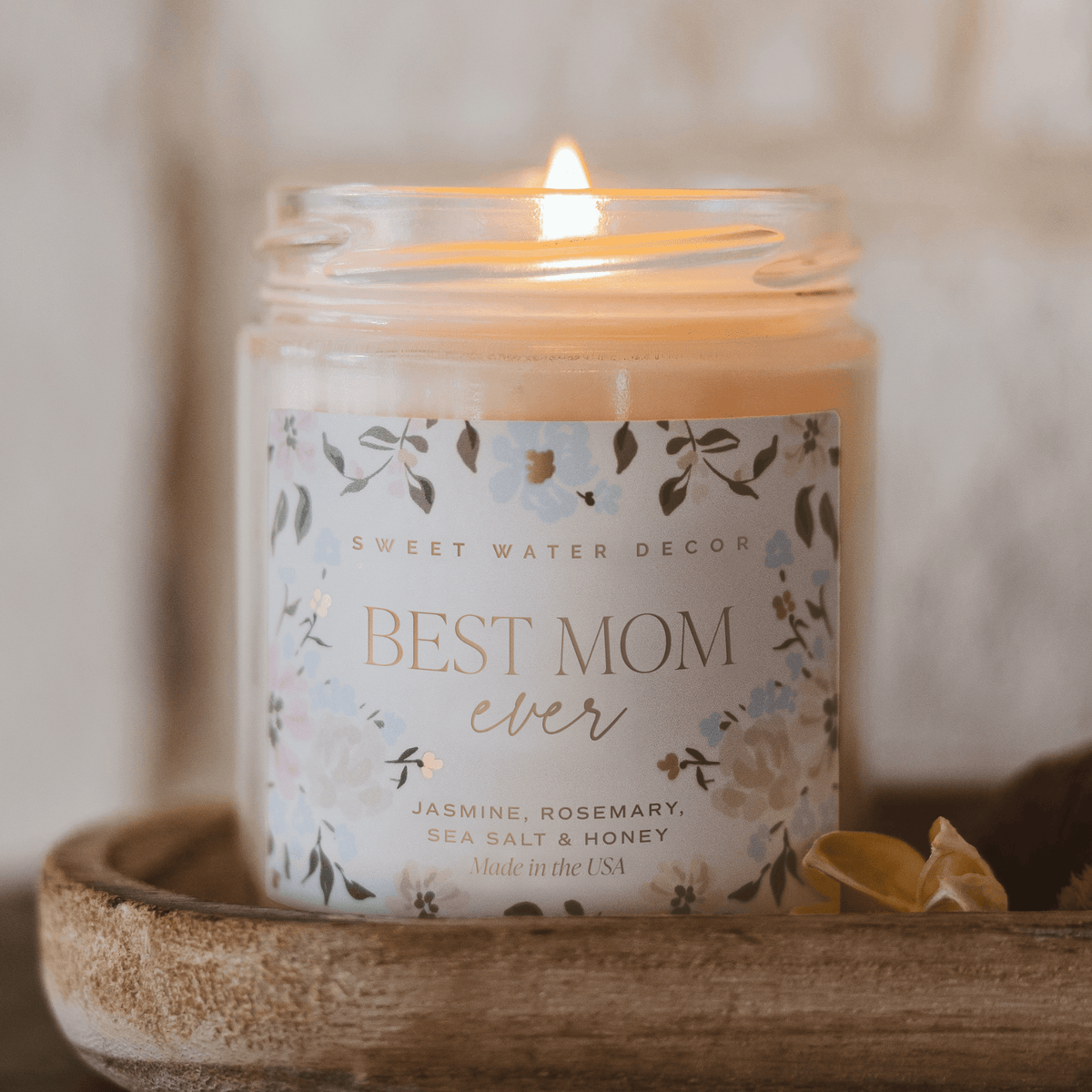 Sweet Water Decor Best Mom Ever Soy Patterned Candle - view 2