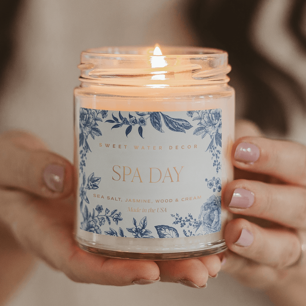 Sweet Water Decor Spa Day Soy Patterned Candle - view 2