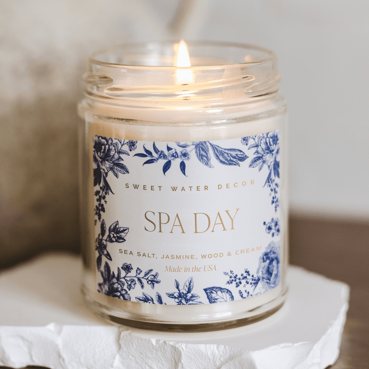 Sweet Water Decor Spa Day Soy Patterned Candle - view 3