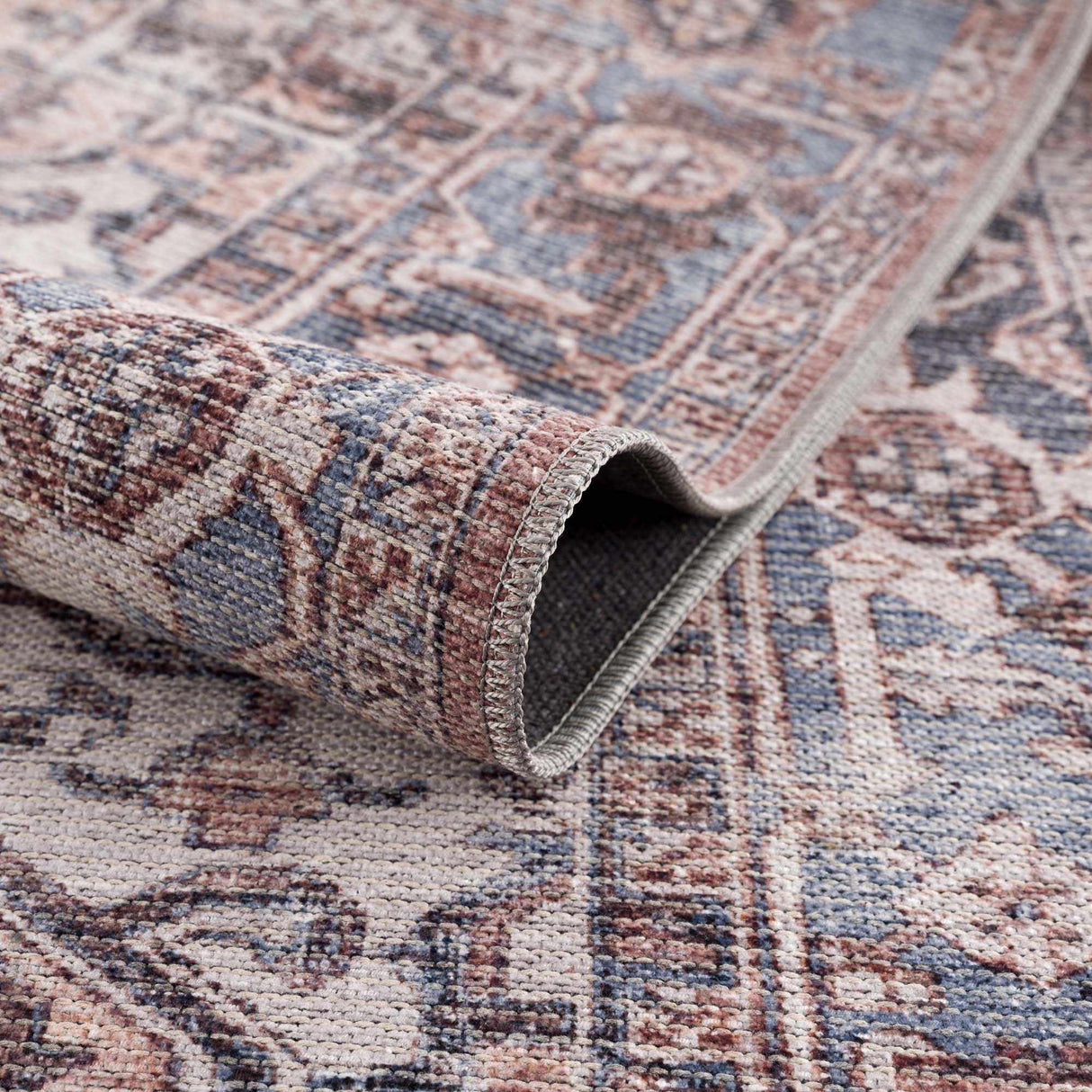 Viho Vintage Flat Pile Washable Rug - Clearance