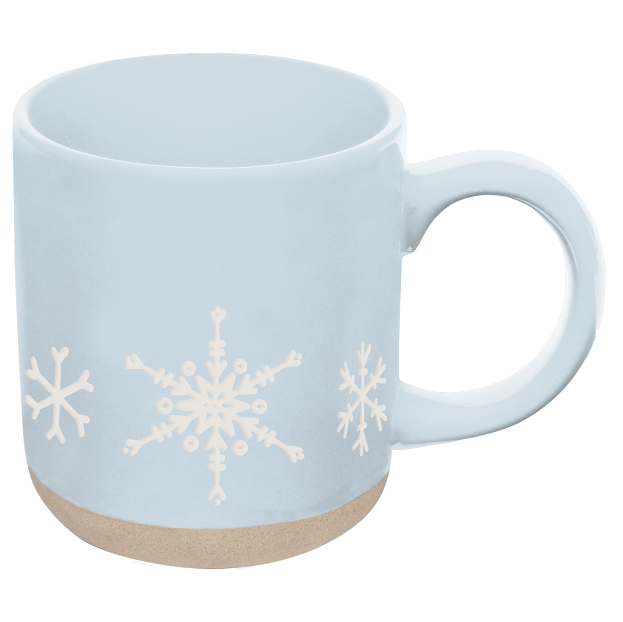 Snowflakes 14oz Blue Stoneware Coffee Mug