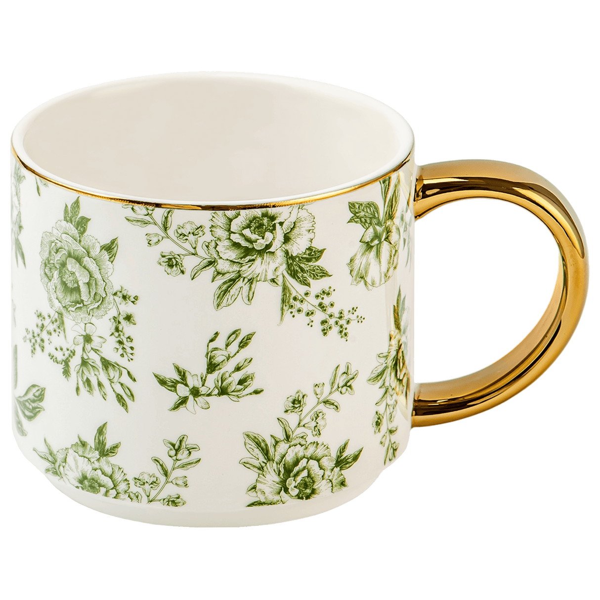 Green Delft 14 oz Coffee Mug