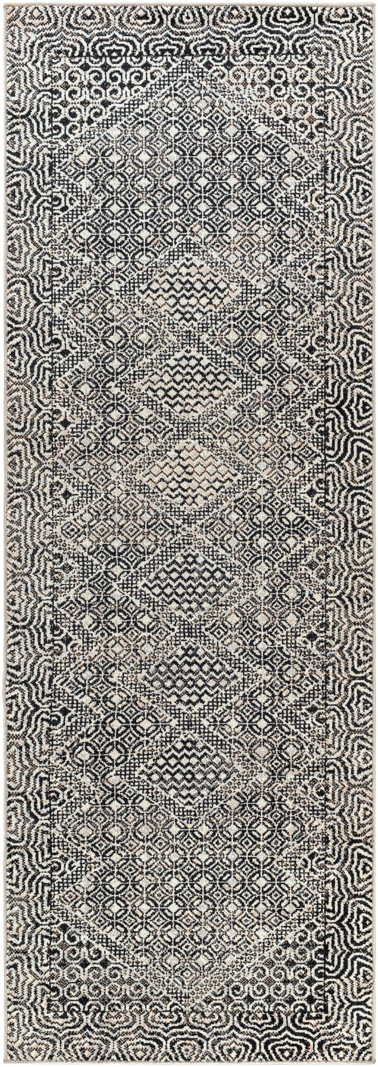 Coledale Black & White Washable Rug - Clearance